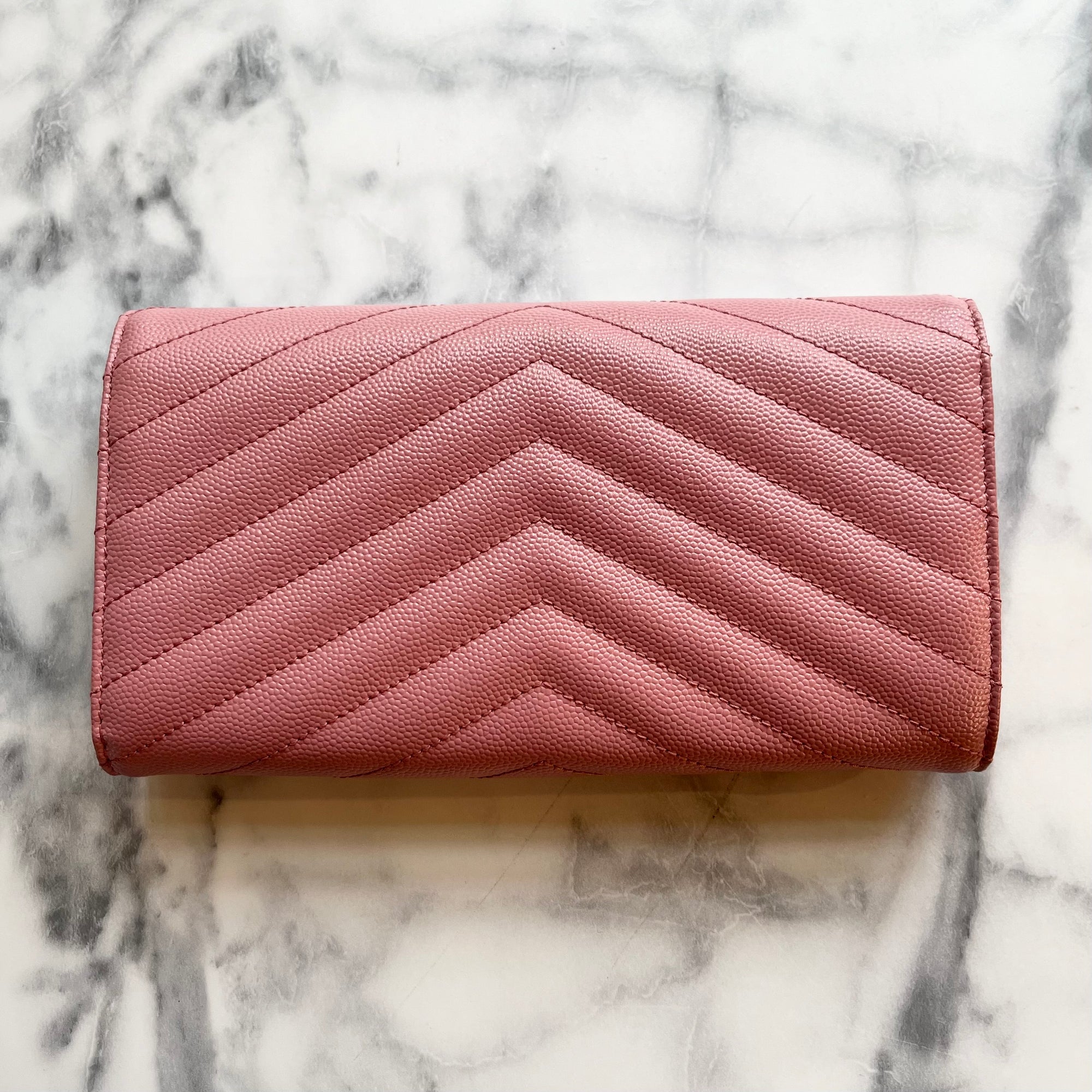 SAINT LAURENT Pink Envelope Wallet