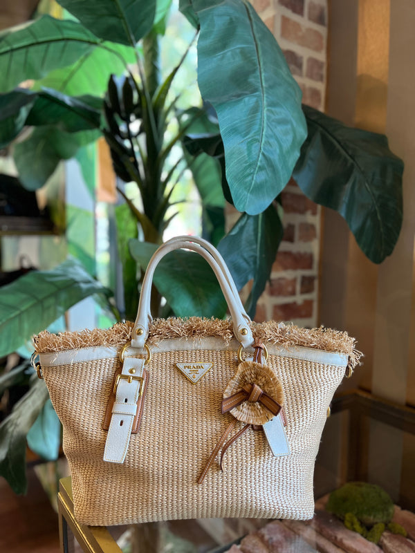 Shop Prada Wicker Tote