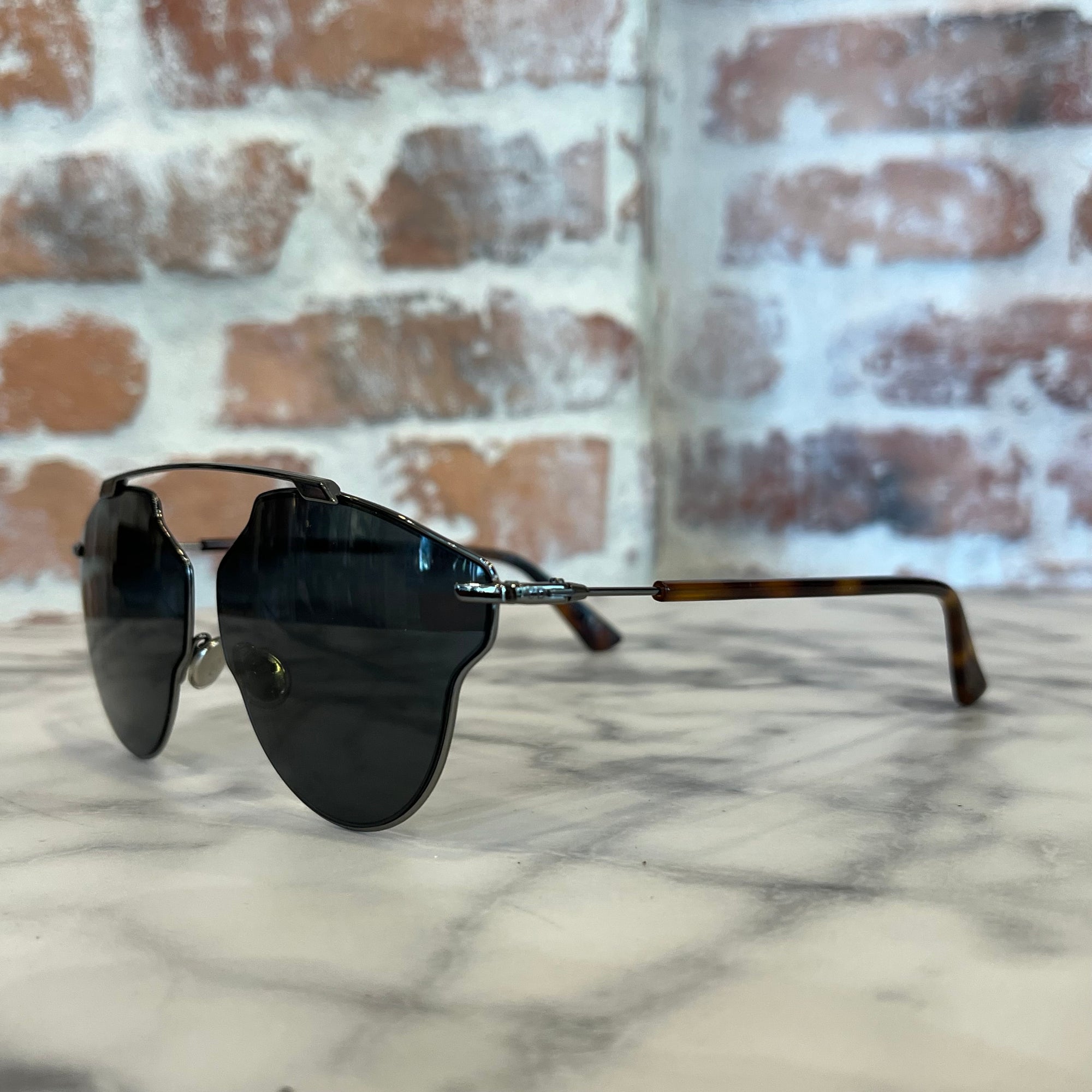 DIOR Black/Brown Tortoise So Real pop Sunglasses