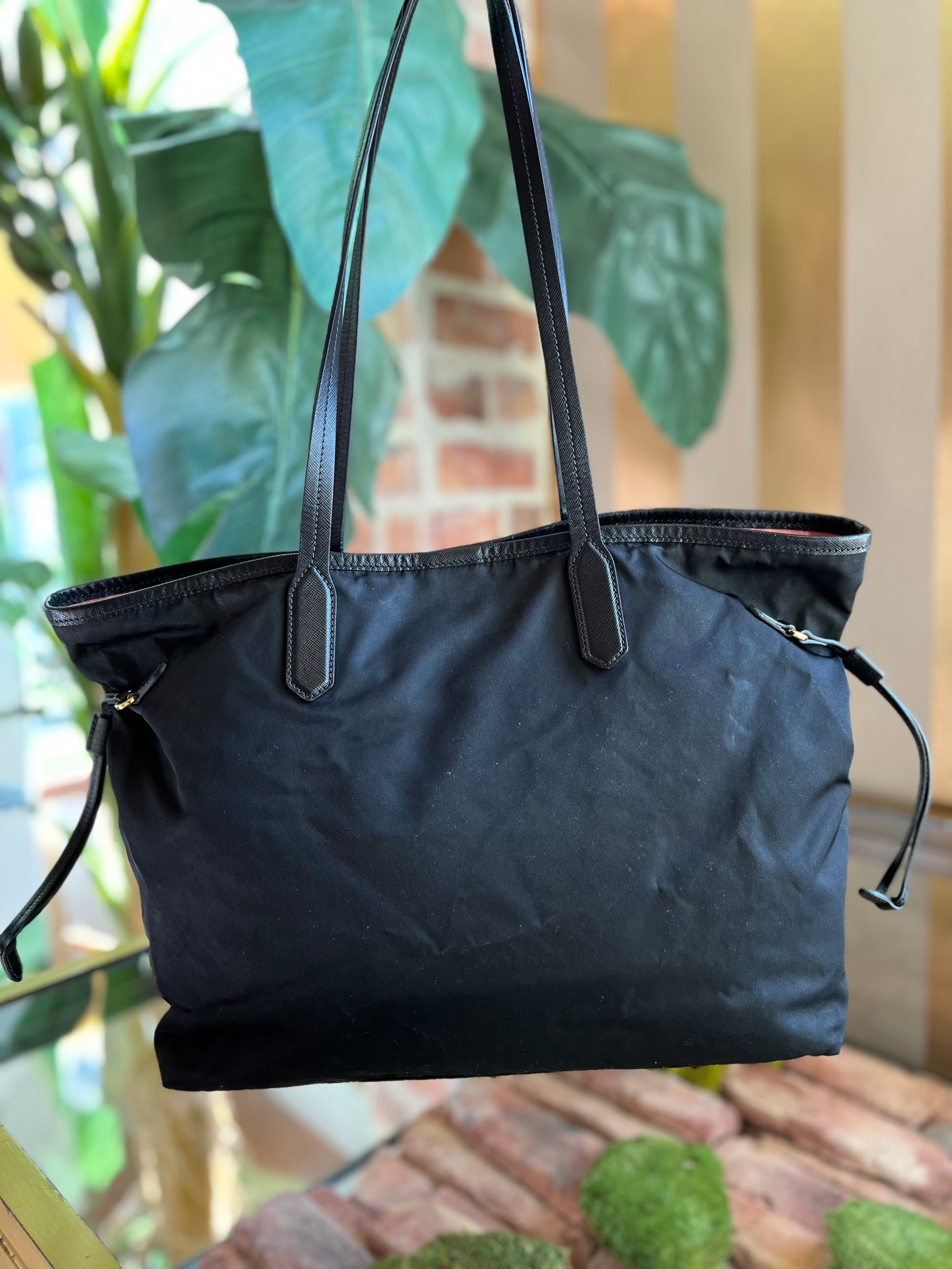 PRADA Black Nylon Tote Bag