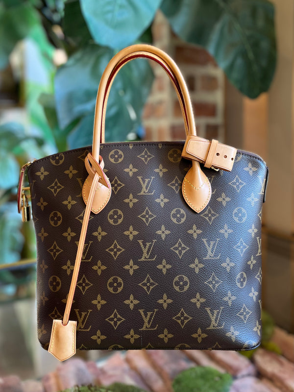 Lockit cloth handbag Louis Vuitton Brown in Cloth - 36587650