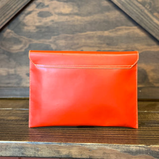 FENDI Red Leather Vintage Clutch