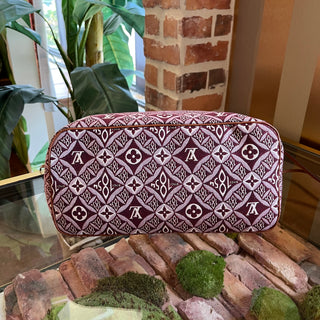 LOUIS VUITTON Neverfull MM 1854 Maroon Jacquard Canvas Tote Bag