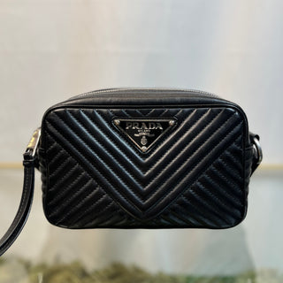 PRADA Quilted Diagramme Camera Bag