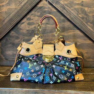 LOUIS VUITTON Ursula Black Monogram Multicolore Canvas Bag