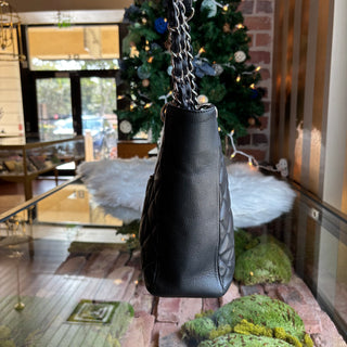 CHANEL Black Cavair Petite Shopper Tote PST