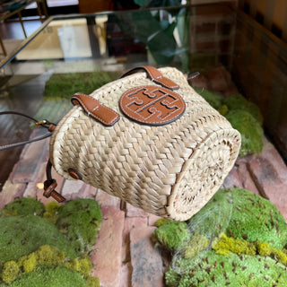 TORY BURCH Raffia Bucket Tote
