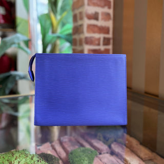 LOUIS VUITTON Purple Epi Leather Toiletry Pouch