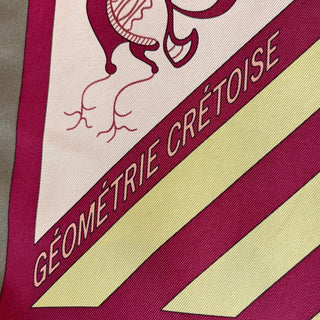 HERMES Gemometrie Cretase Silk Scarf