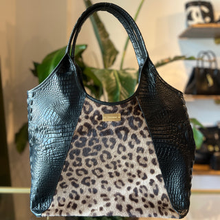 BRAHMIN Leopard Iona Hobo Shoulder