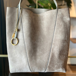 CHLOÉ Spin Large Suede Shopper Tote Bag