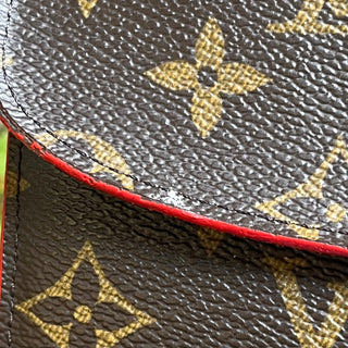 LOUIS VUITTON Coquelicot LV Monogram Canvas Emilie Wallet