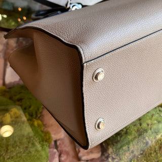 LOUIS VUITTON City Steamer MM Beige Black Two-Tone Tote