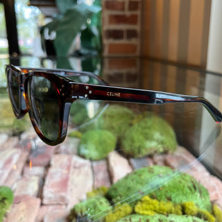 CELINE CL4010F Brown Dark Tortoise Acetate Wayfarer Sunglasses
