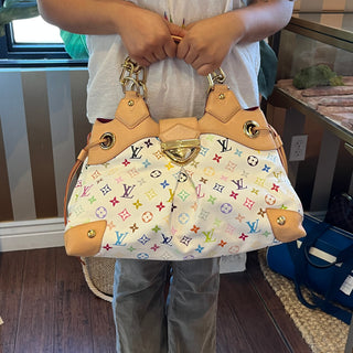 LOUIS VUITTON Ursula White Monogram Multicolore Canvas Bag