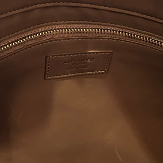 SAINT LAURENT Rive Gauche Raffia Linen Calfskin Tote