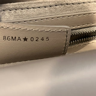 DIOR Jolie Small Gray Tweed Flap Top Handle Bag