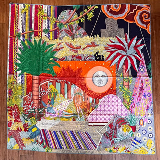 HERMES Mulitcolor Acte III Scene I La Clairiere Cashmere Shawl