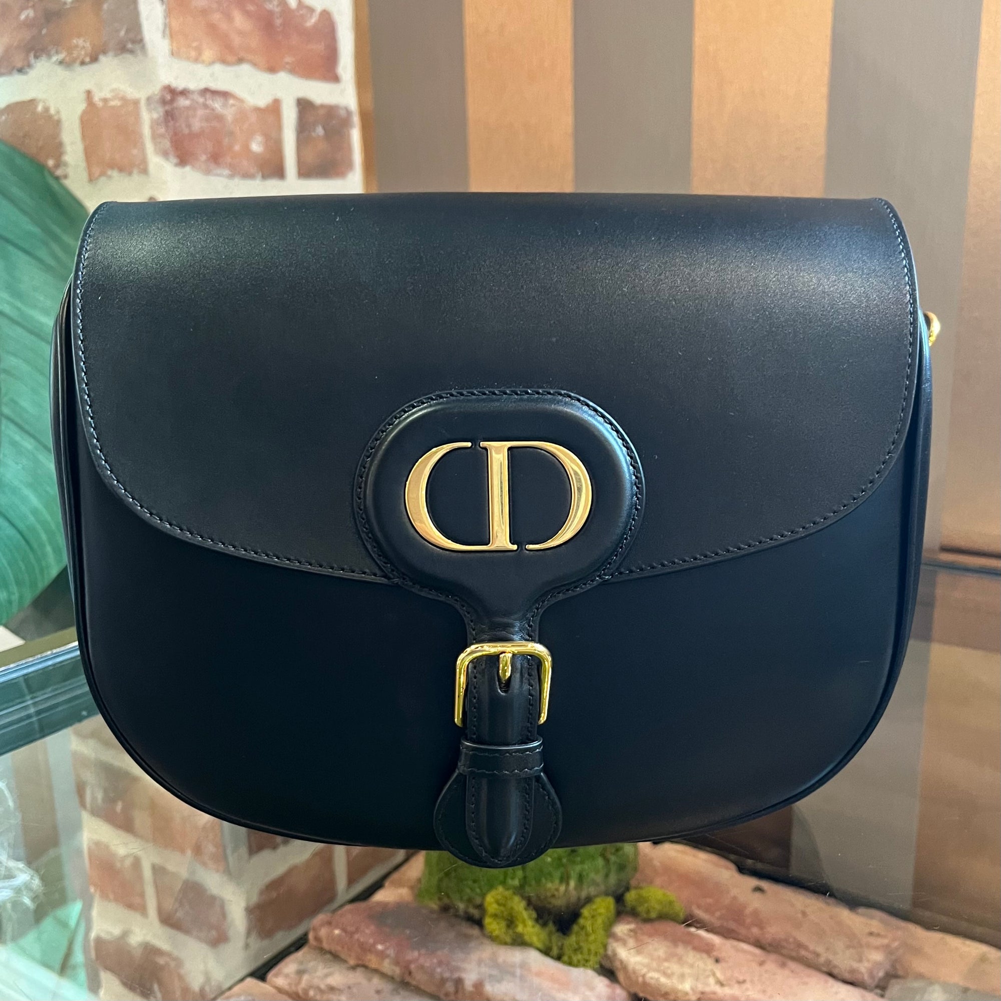 Dior Black Calfskin Box Bobby Bag