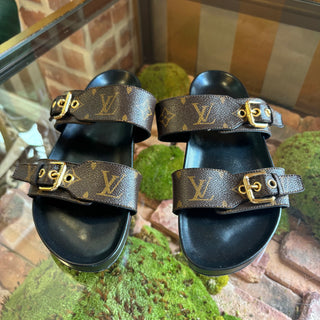 LOUIS VUITTON Bom Dia Flat Comfort Mule SZ 38