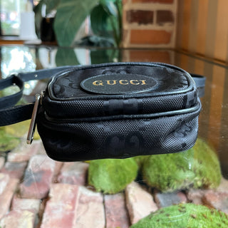 GUCCI Off The Grid Black Econyl Nylon Monogram Crossbody Shoulder Bag