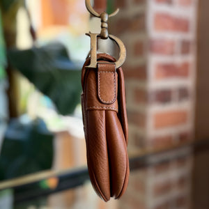 DIOR Brown Leather Saddle Bag TS3169