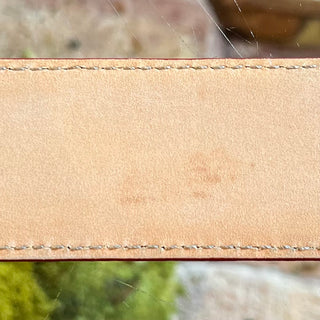 VERSACE Hexagon Medusa Buckle Red Leather Belt 100/4 (SZ XL)