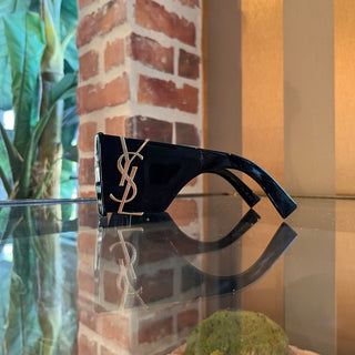 SAINT LAURENT SL M119 BLAZE YSL Black Acetate Oversized Sunglasses