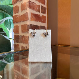 LAGOS Caviar Heart Sterling Silver Stud Earrings