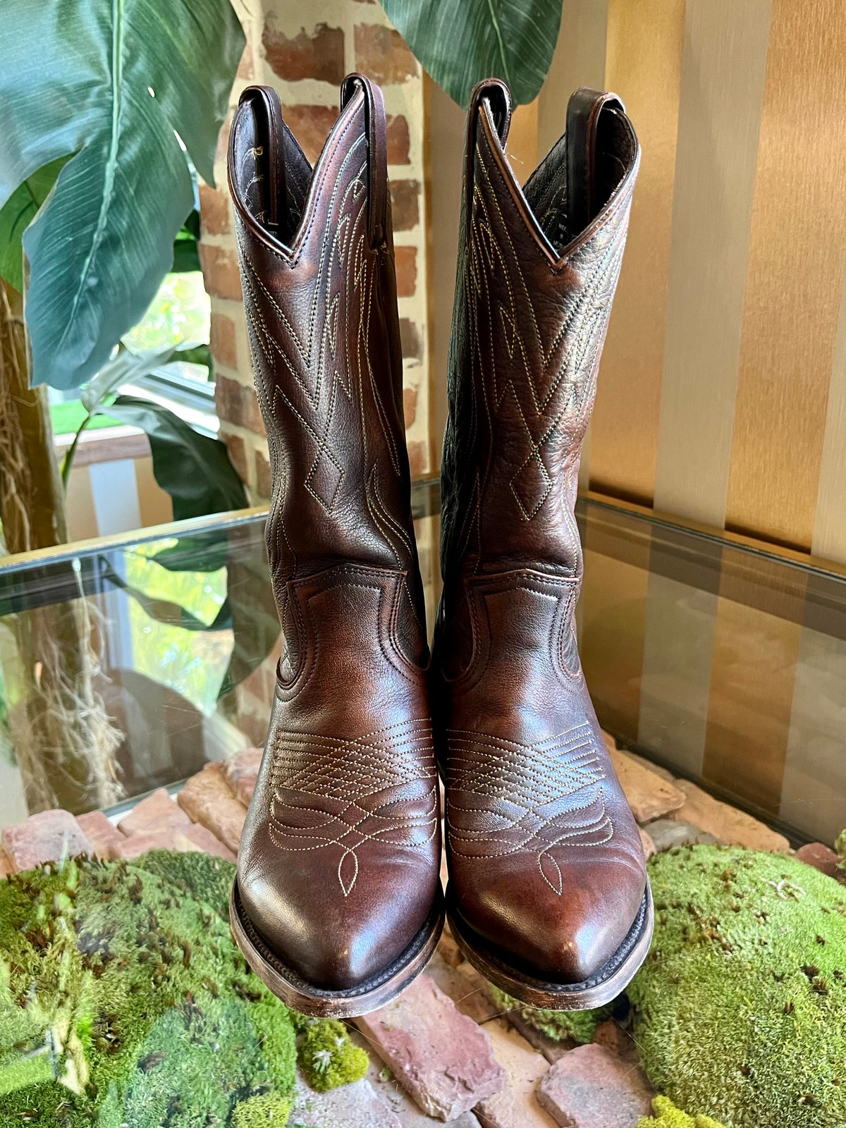 FRYE Brown Leather Billy Cowgirl Boots sz6