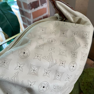 LOUIS VUITTON Limited Edition Onatah GM White Mahina Leather Bag