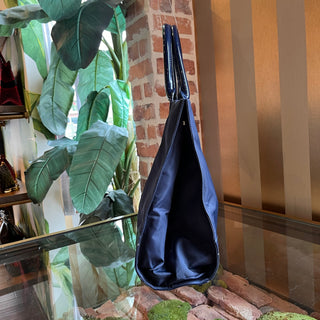 TORY BURCH Large Ella Navy Blue Nylon Tote Bag