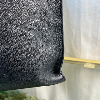 LOUIS VUITTON Onthego MM Black Empreinte Giant Monogram Tote Bag