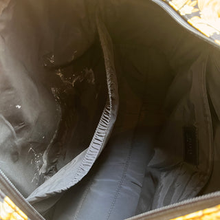 VERSACE Black Gold Nylon Baroque Diaper Bag