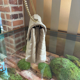 SAINT LAURENT Beige Signature LouLou Small