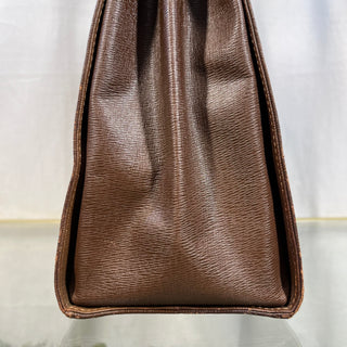 BURBERRY Vintage Haymarket Check Shadow Horse Brown Tote