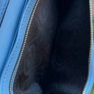 GUCCI Micro Gucciassima Blue Calfskin Crossbody Wallet