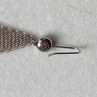 TIFFANY & CO Elsa Peretti Mesh Scarf 925 Sterling Silver Earrings