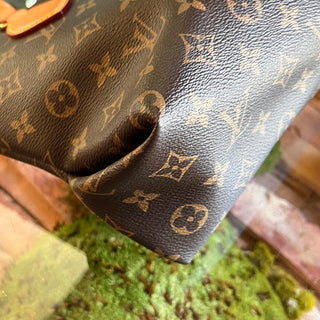 LOUIS VUITTON Flower Brown Monogram Canvas Tote