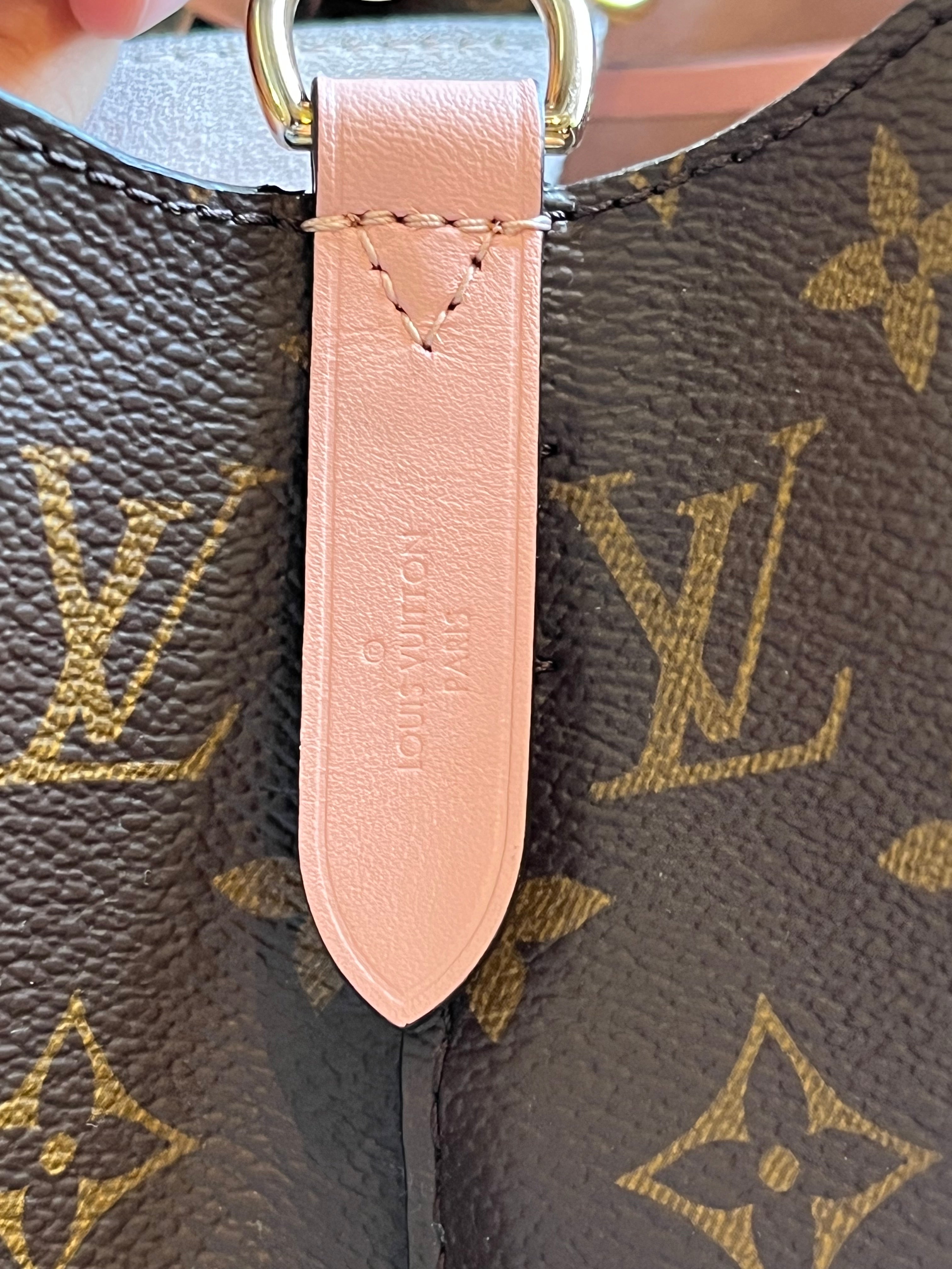 Louis Vuitton Neonoe Bag Monogram Drak Brown Pink Inside Zip Pocket Rose  Poodle