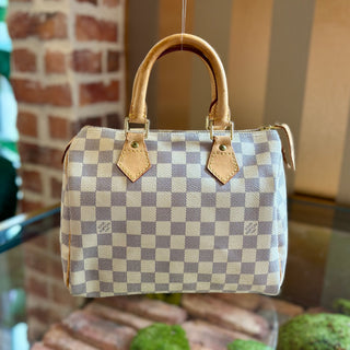 LOUIS VUITTON Damier Azur Speedy 25