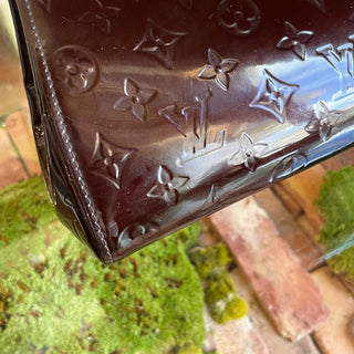 LOUIS VUITTON  Brea PM Amarante Monogram Vernis Satchel Bag