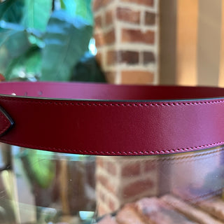 GUCCI GG Marmont Buckle Red Leather Belt 75.30