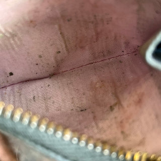 PRADA Small Gray Pink Saffiano Smooth Leather Wallet