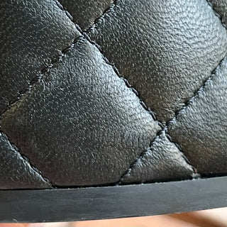 CHANEL Black Quilted Leather Platform Sandals SZ 39 (US 9)