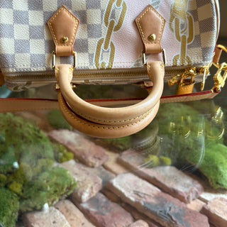 LOUIS VUITTON Speedy Bandoulière 25 Damier Azur Nautical Canvas Satchel