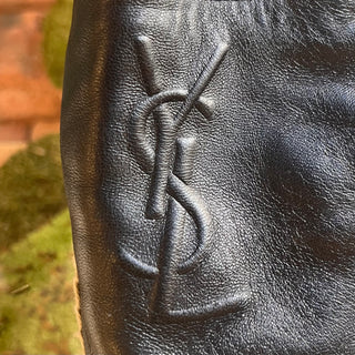 Saint Laurent YSL Black Lambskin Leather Espadrilles SZ 40 (US 10)