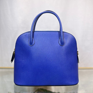 CELINE Dome Royal Blue Leather Satchel TS3737