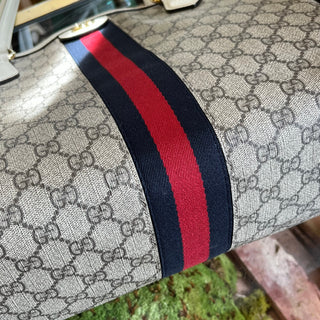 GUCCI Ophidia Medium White GG Supreme Canvas Tote