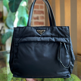 PRADA Black Nylon Tote Bag